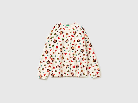 T-shirt em tecido polar com estampa natalina - ucb_image_FS