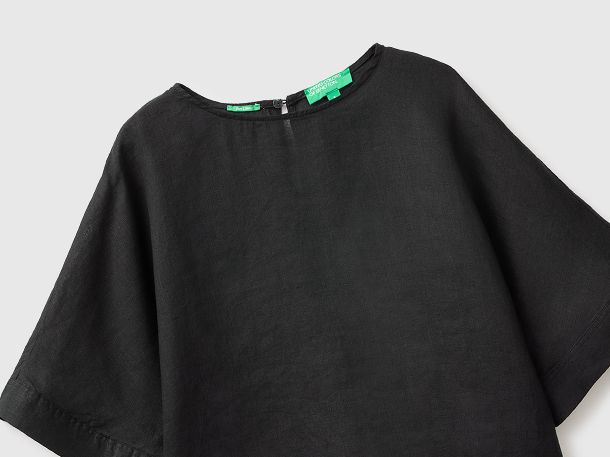 Blusa de gola redonda em linho puro - ucb_image_FY