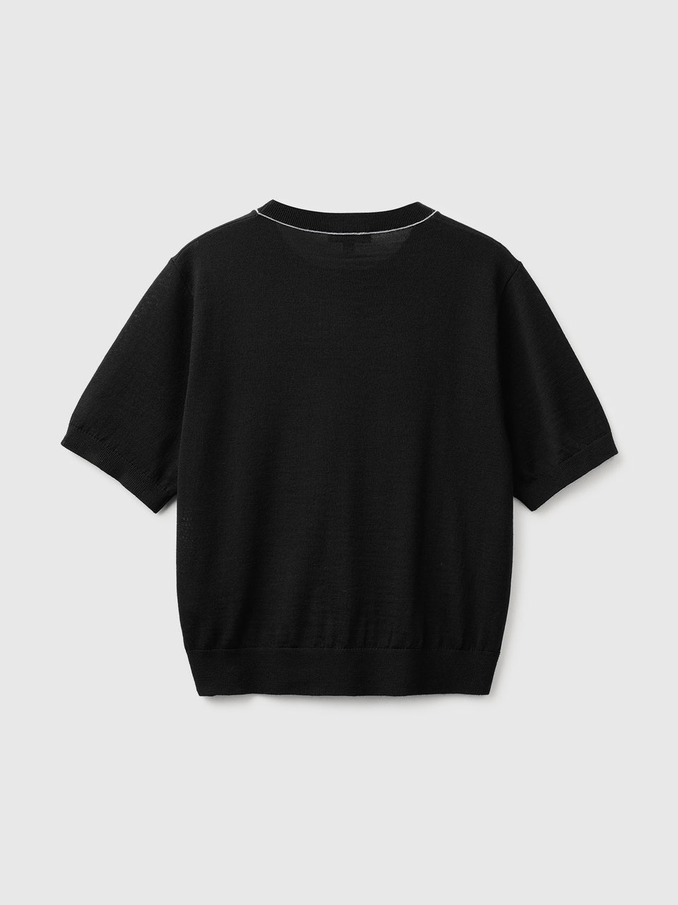 Camisola de manga curta em pura lã Merino - ucb_image_BS