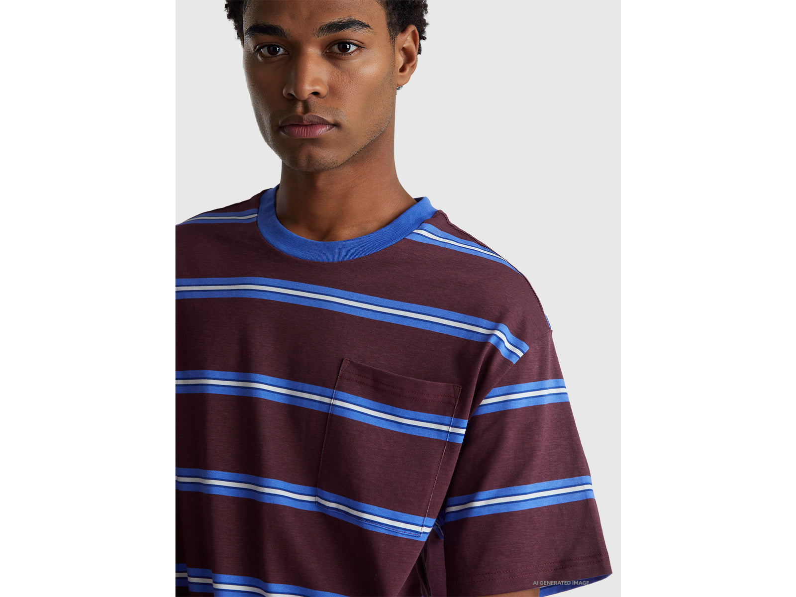 Striped t-shirt in pure cotton