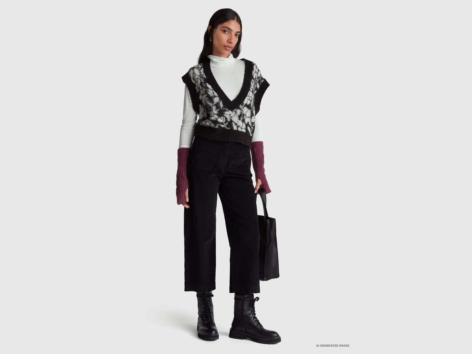 Straight corduroy trousers