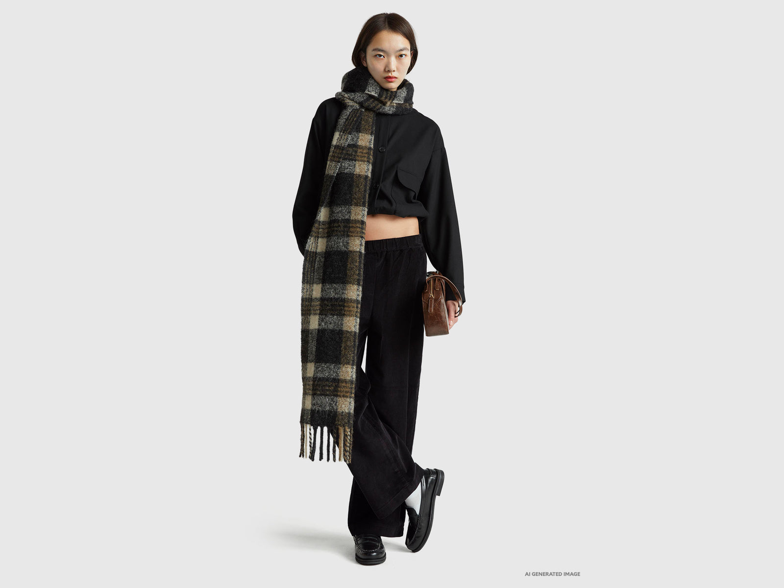 Wide velvet trousers