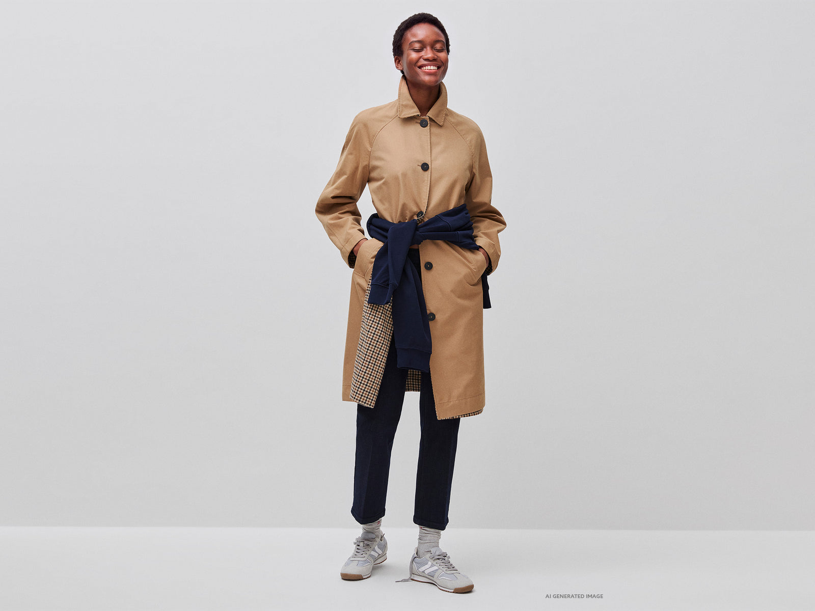 Long reversible duster coat