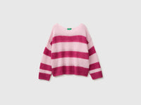 Camisola em mistura de mohair às riscas bicolor boxy fit - ucb_image_FS
