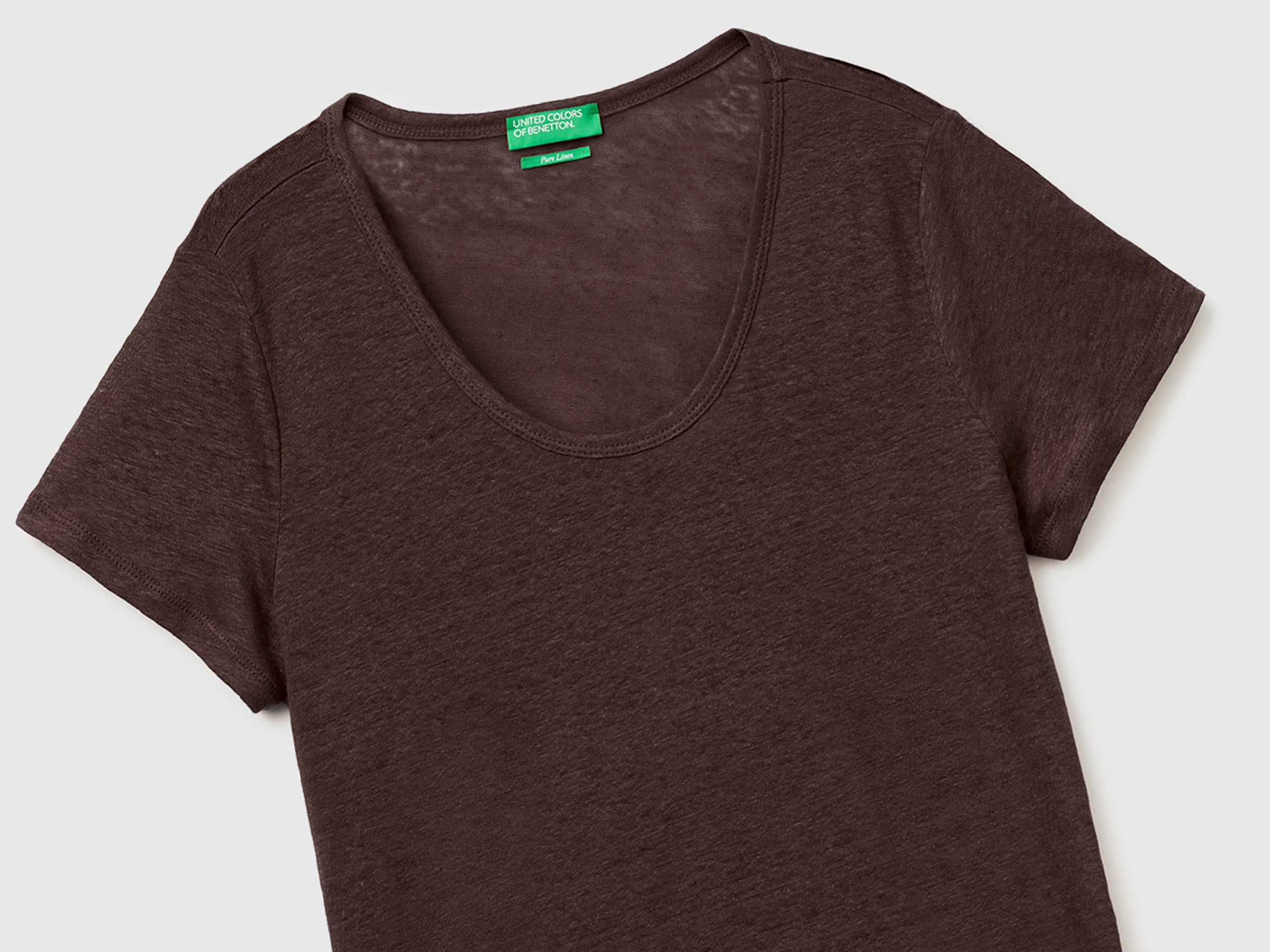 Round-neck T-shirt in pure linen - ucb_image_DS1