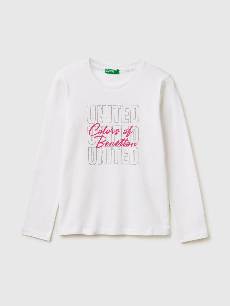 T-shirt com logótipo glitter em algodão orgânico - ucb_image_FS