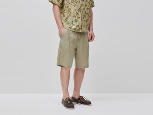 Pure linen Bermuda shorts