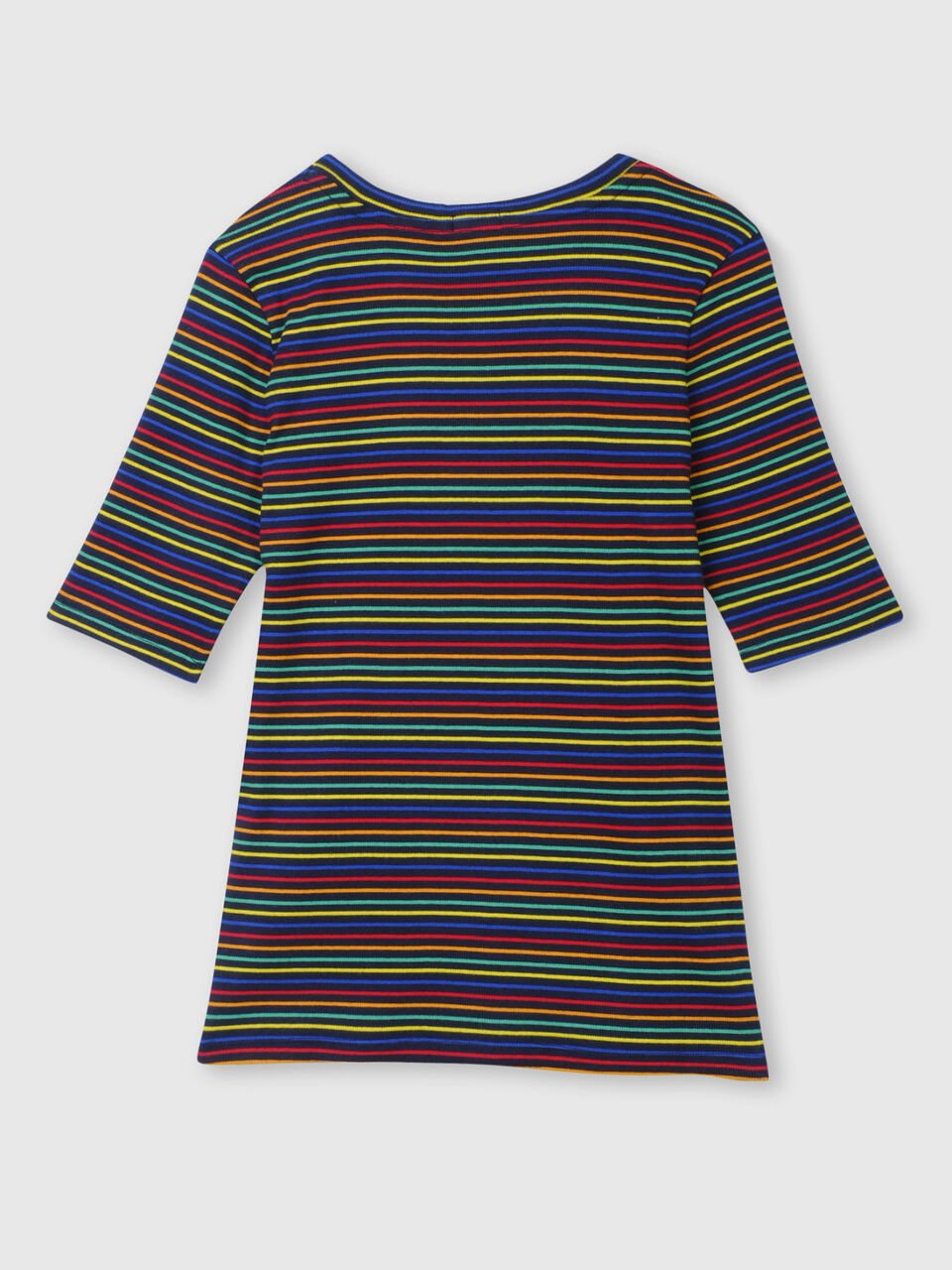 Rib Stripe Top with Shoulder Butin image number 2