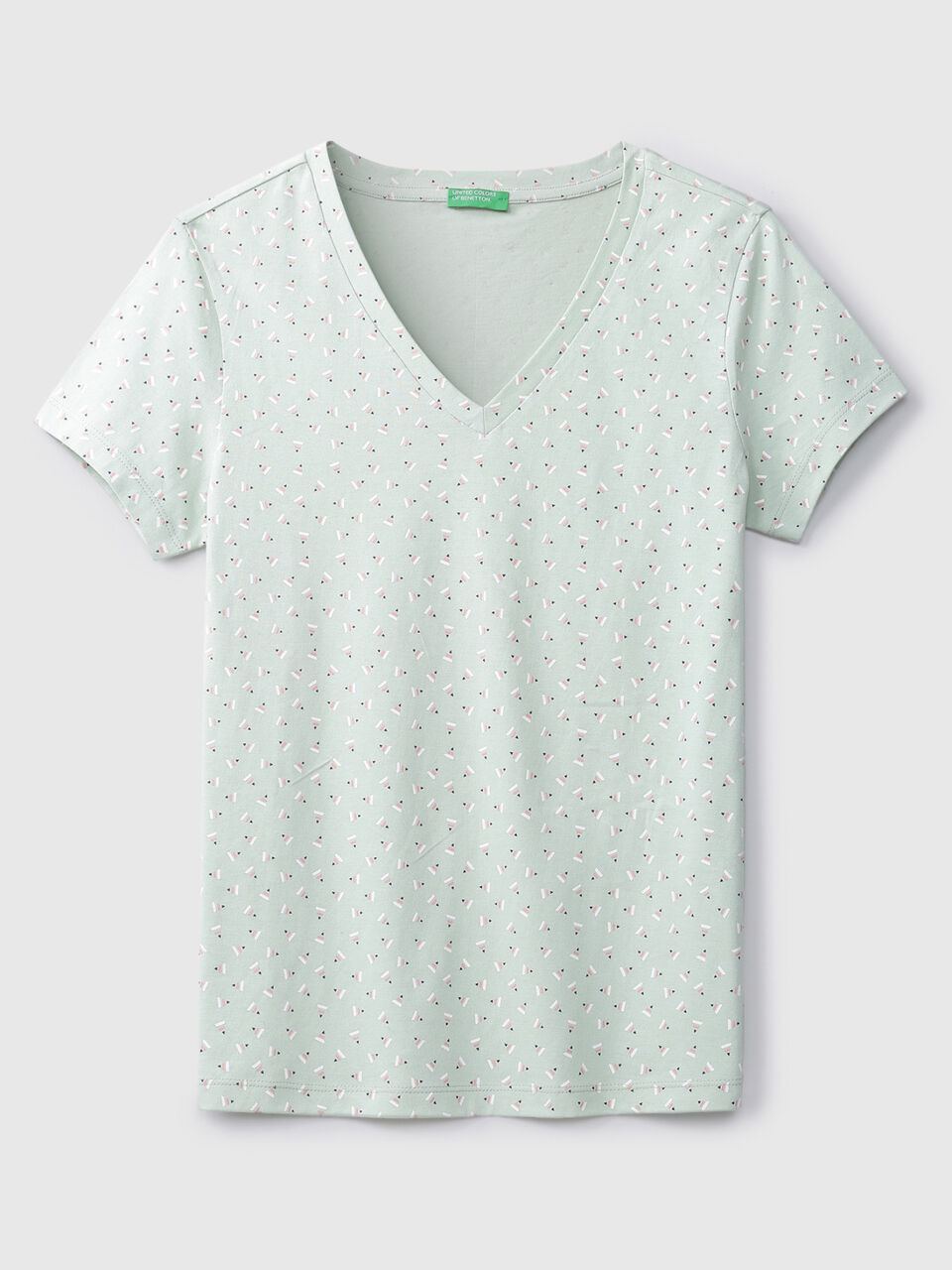 S/SLV V NECK PRINTED TEE image number 1