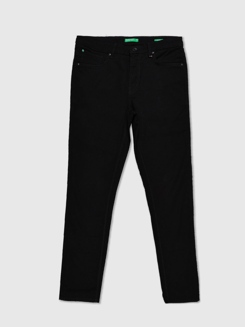 Skinny Fit Black Dobby Jeans image number 1