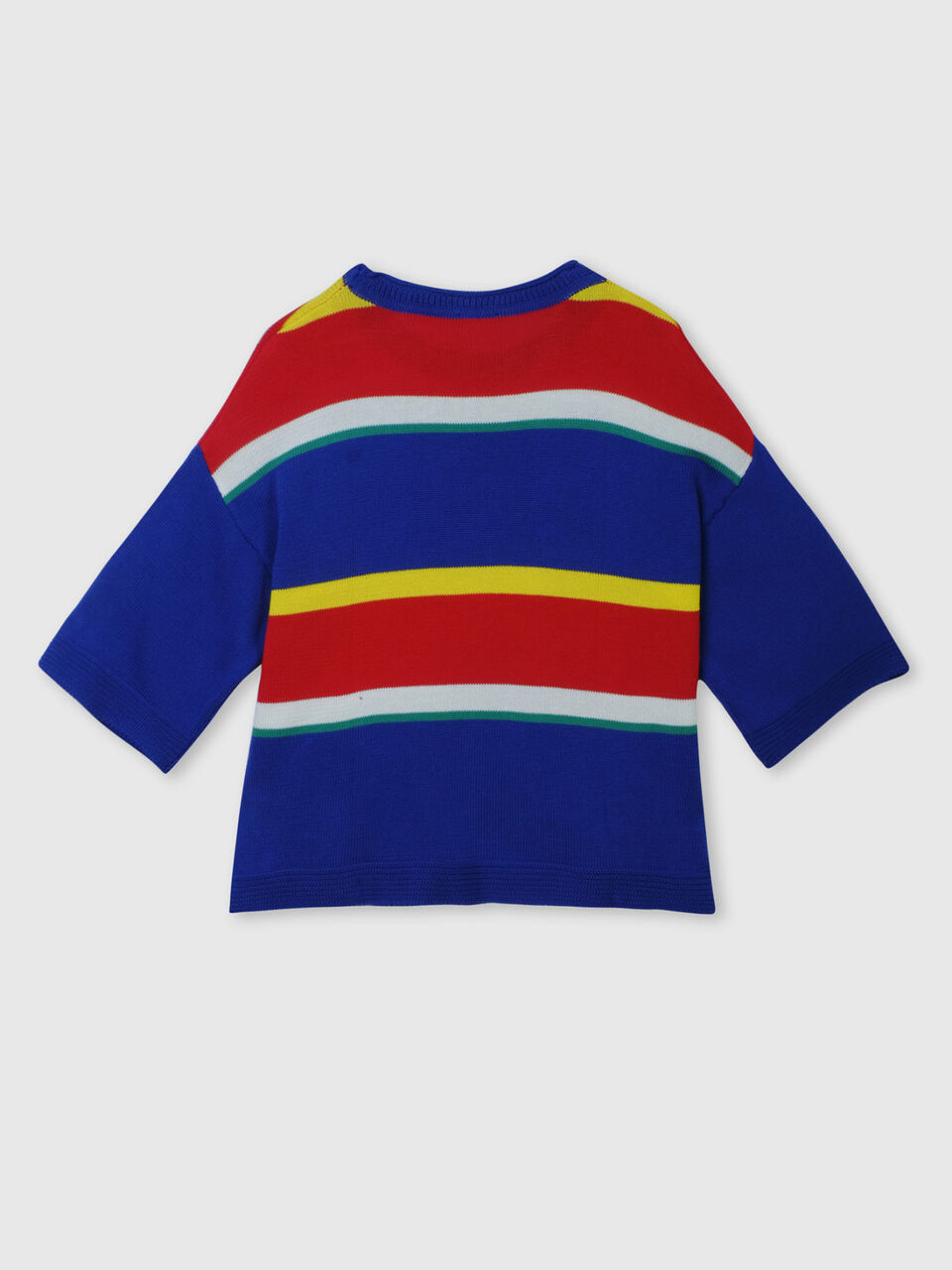 Stripe Tricot Sweater with Flared Sleeves image number 2
