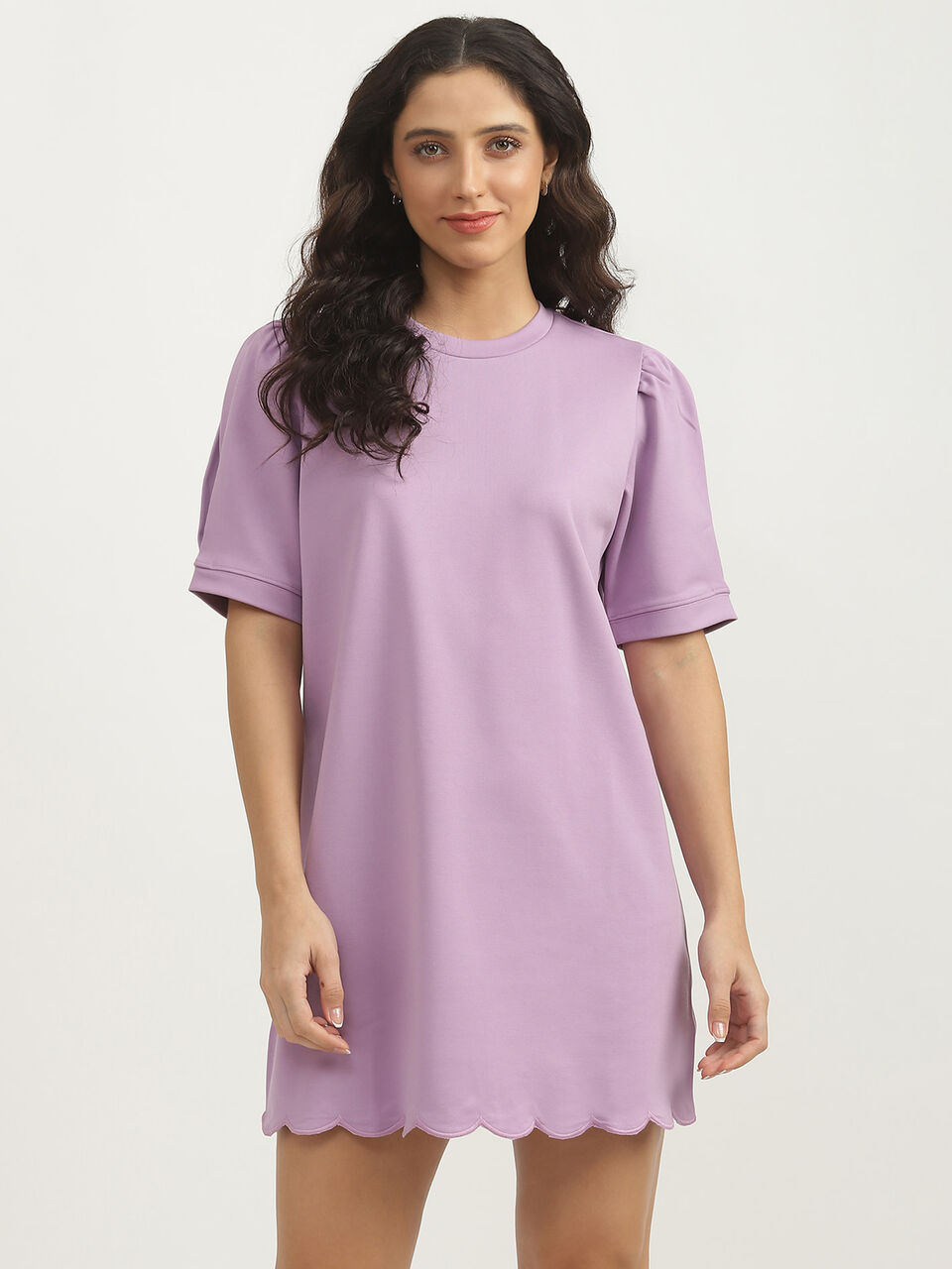 Short Sleeve DreShort Sleeve With Scallop Hem image number null
