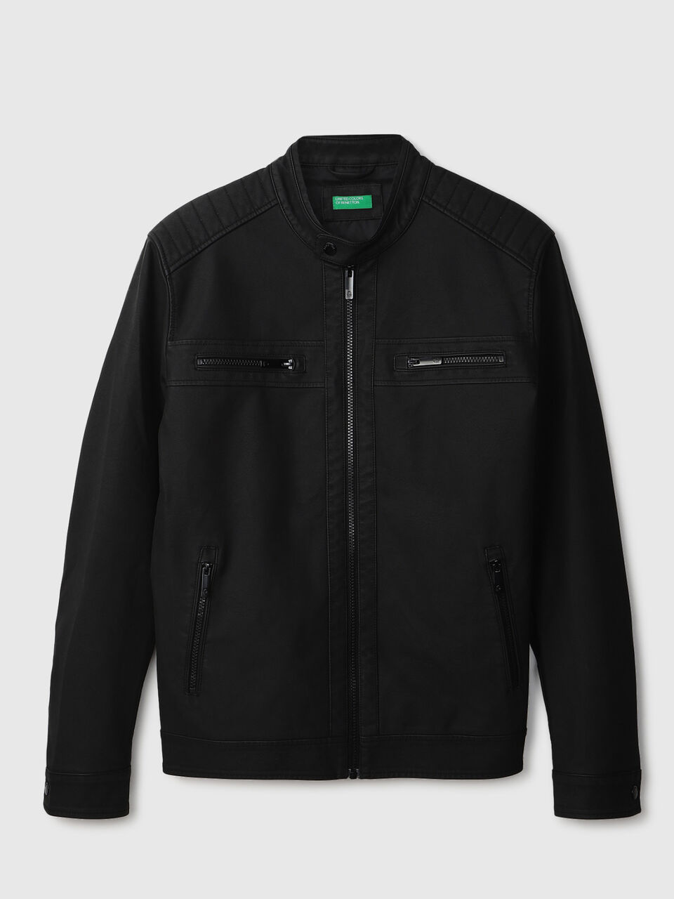 PU BIKER STYLE JACKET image number 1
