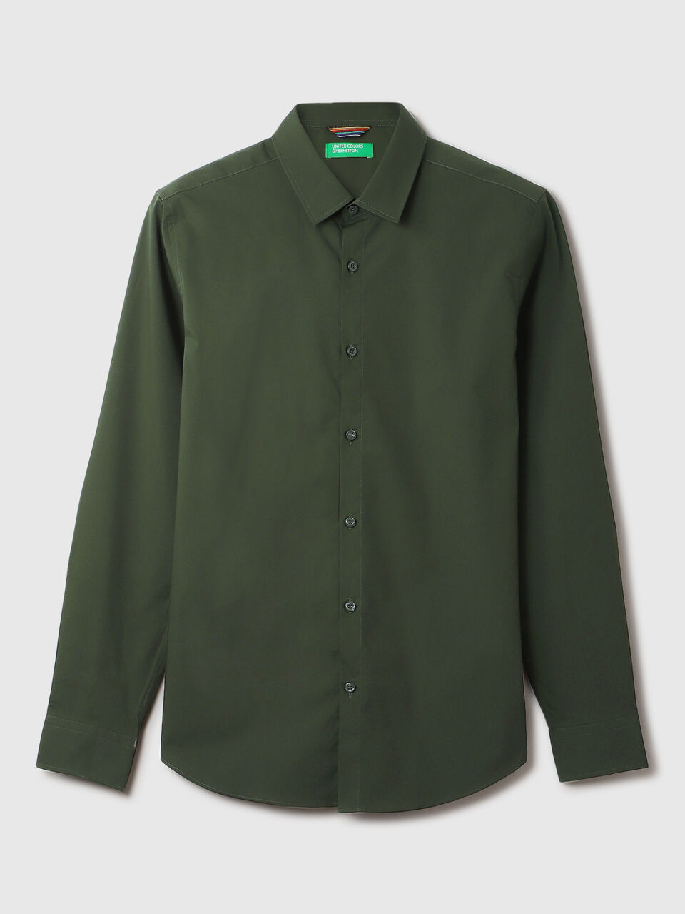 F/S POPLIN STRETCH REGULAR COLLAR SHIRT image number 1