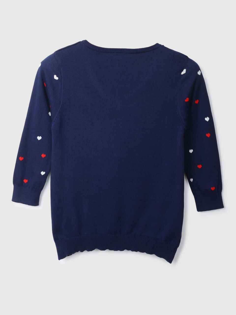 BASIC V NECK 3/4TH SLEEVE AOP TRICOT image number 2
