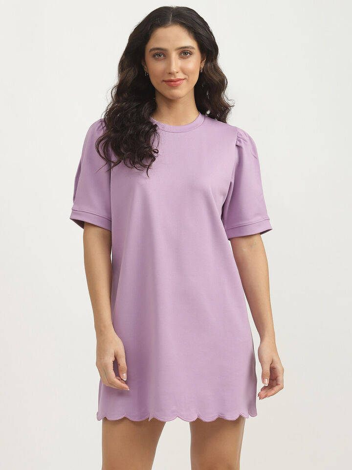 Short Sleeve DreShort Sleeve With Scallop Hem