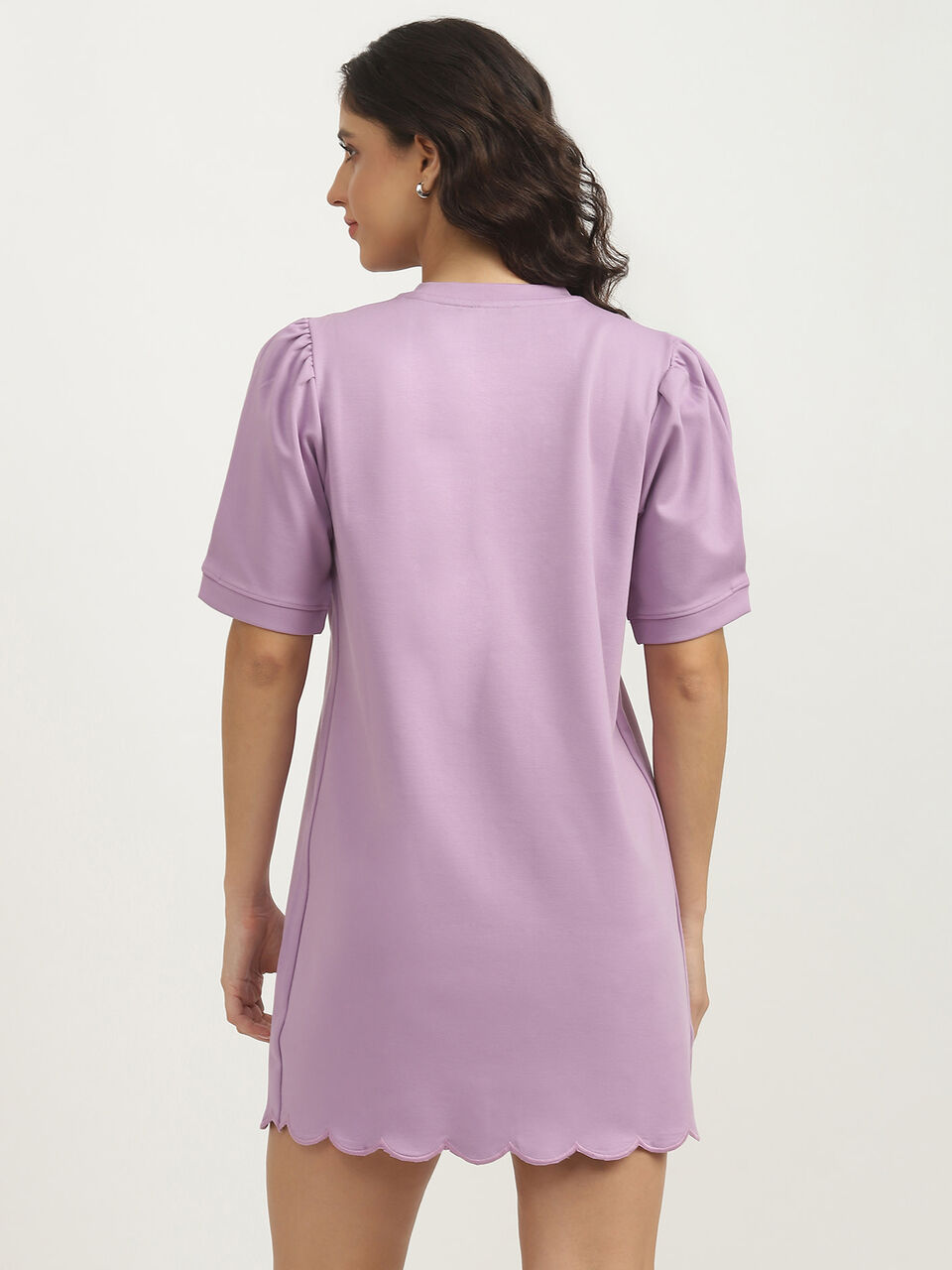 Short Sleeve DreShort Sleeve With Scallop Hem image number null