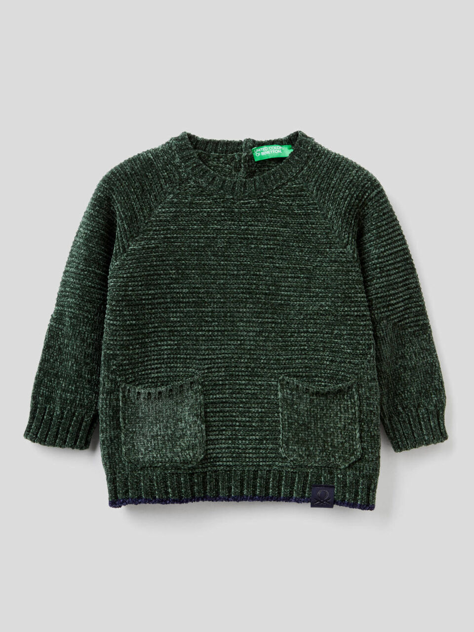 Sweater in chenille with pockets image number 1