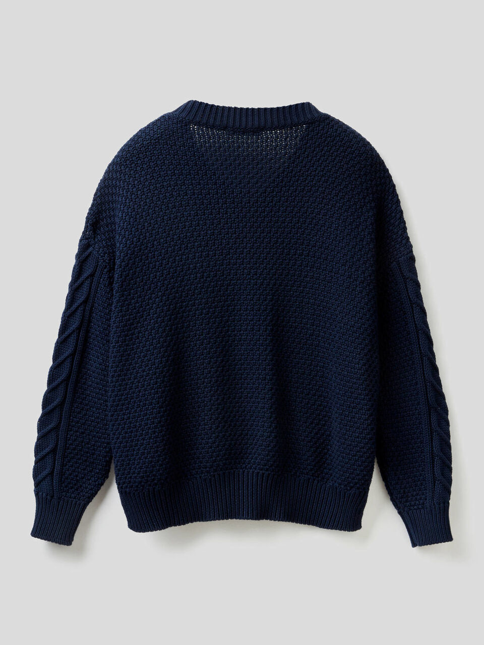 Knit sweater in pure cotton image number 2