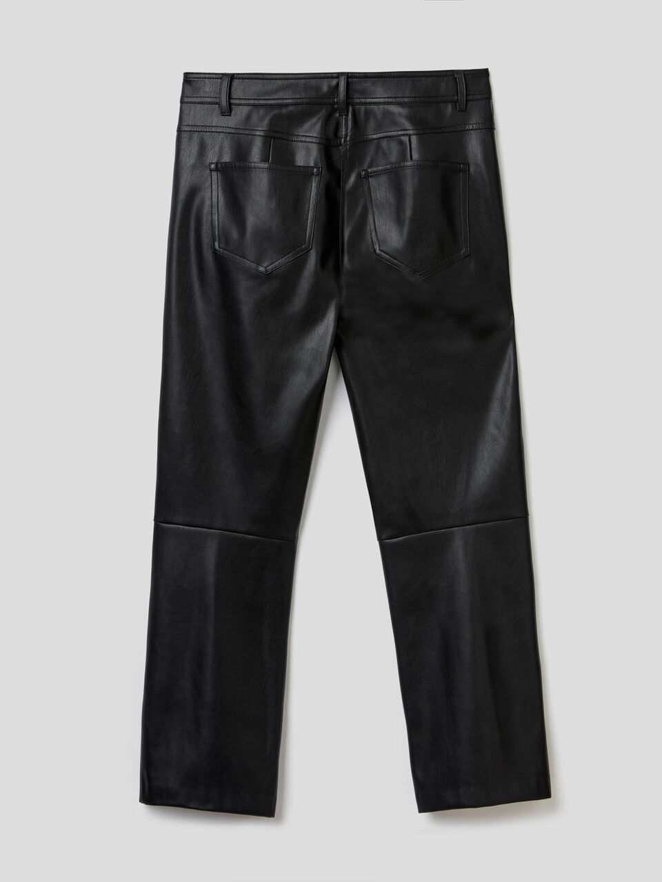 5-pocket trousers in imitation leather fabric image number 2