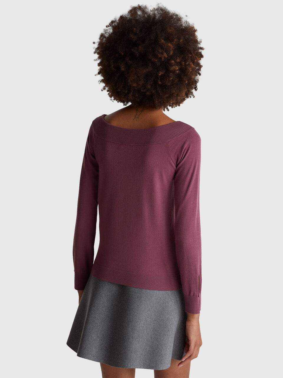 BOAT-NECK SWEAT.L/S Women image number null
