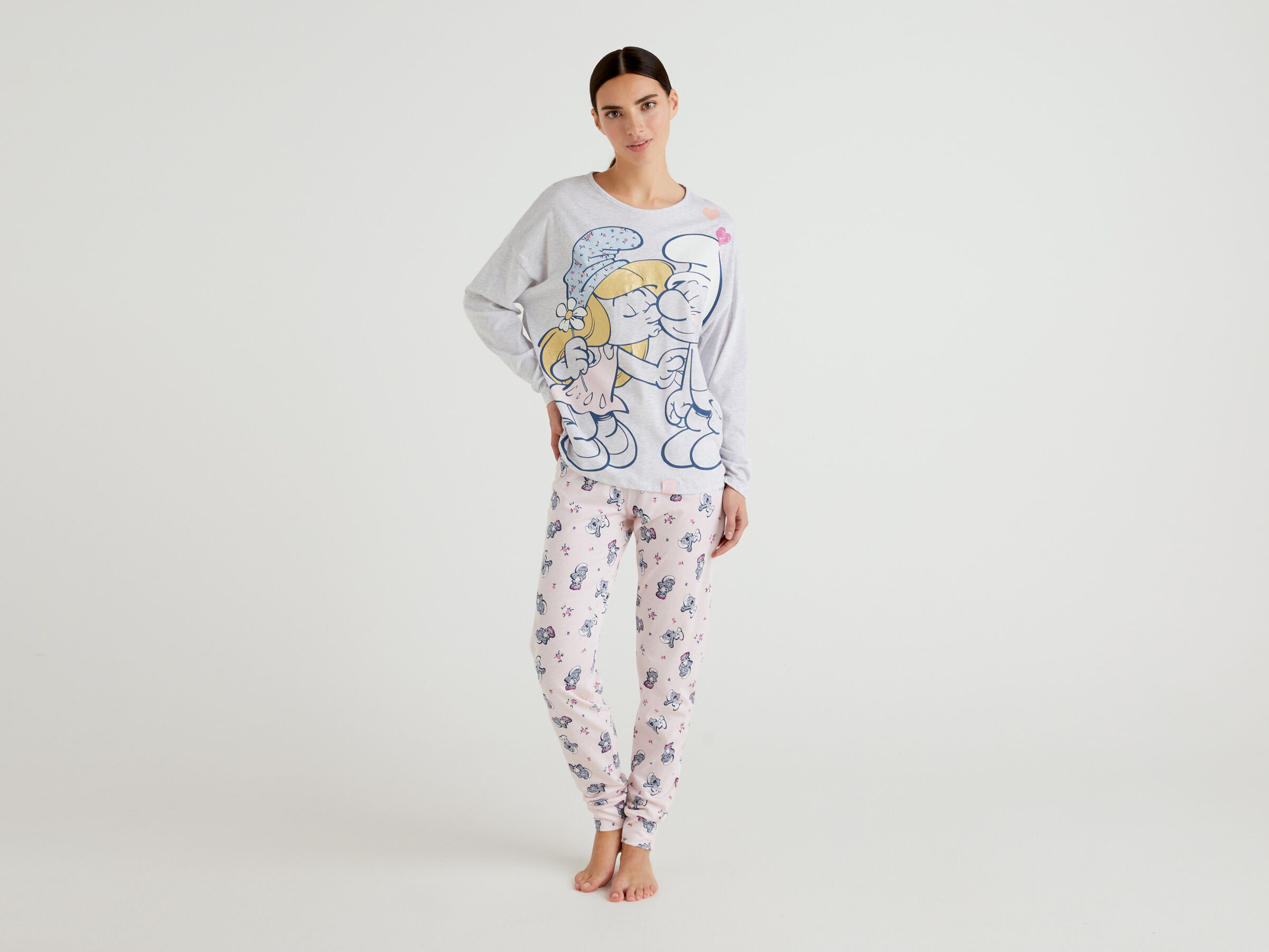 Patterned Smurfs trousers image number 3