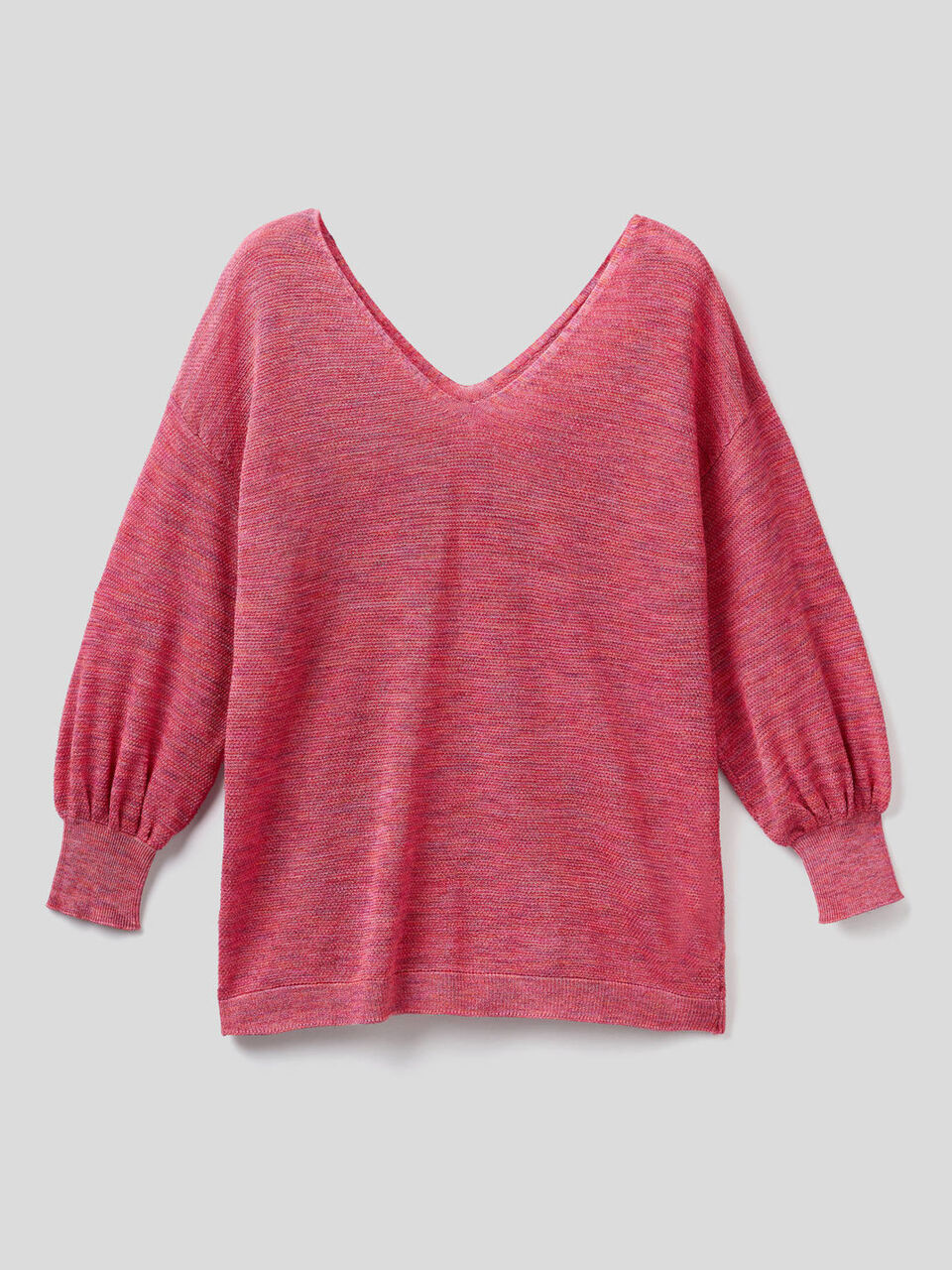 Sweater with V-neck at front and back image number 1