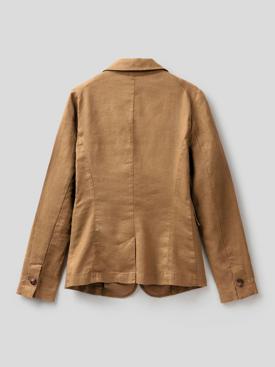 Waisted blazer in 100% linen image number 2