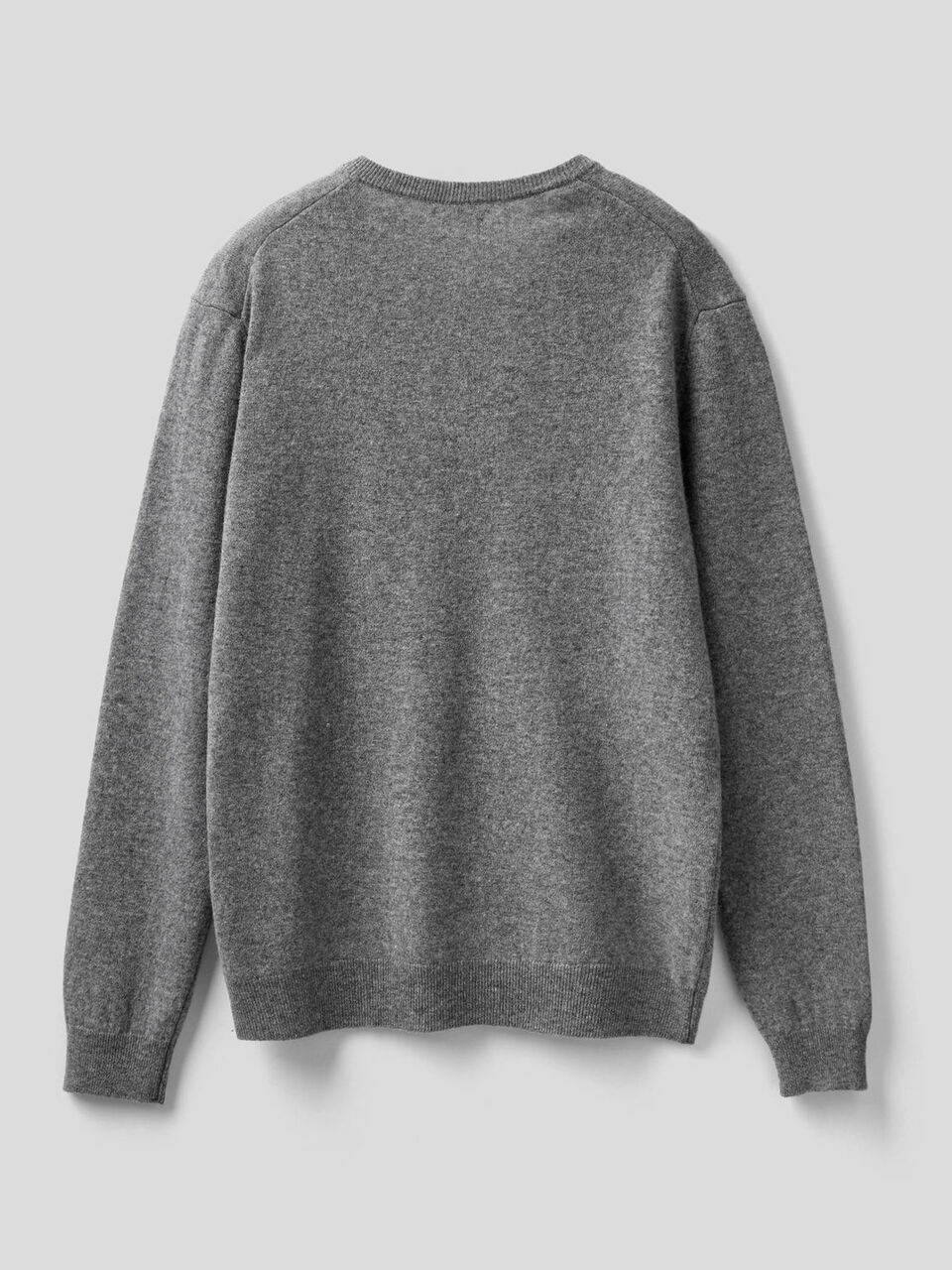V-neck sweater in pure virgin wool image number 2