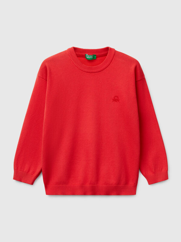 Sweater in pure cotton with logo Junior Boy