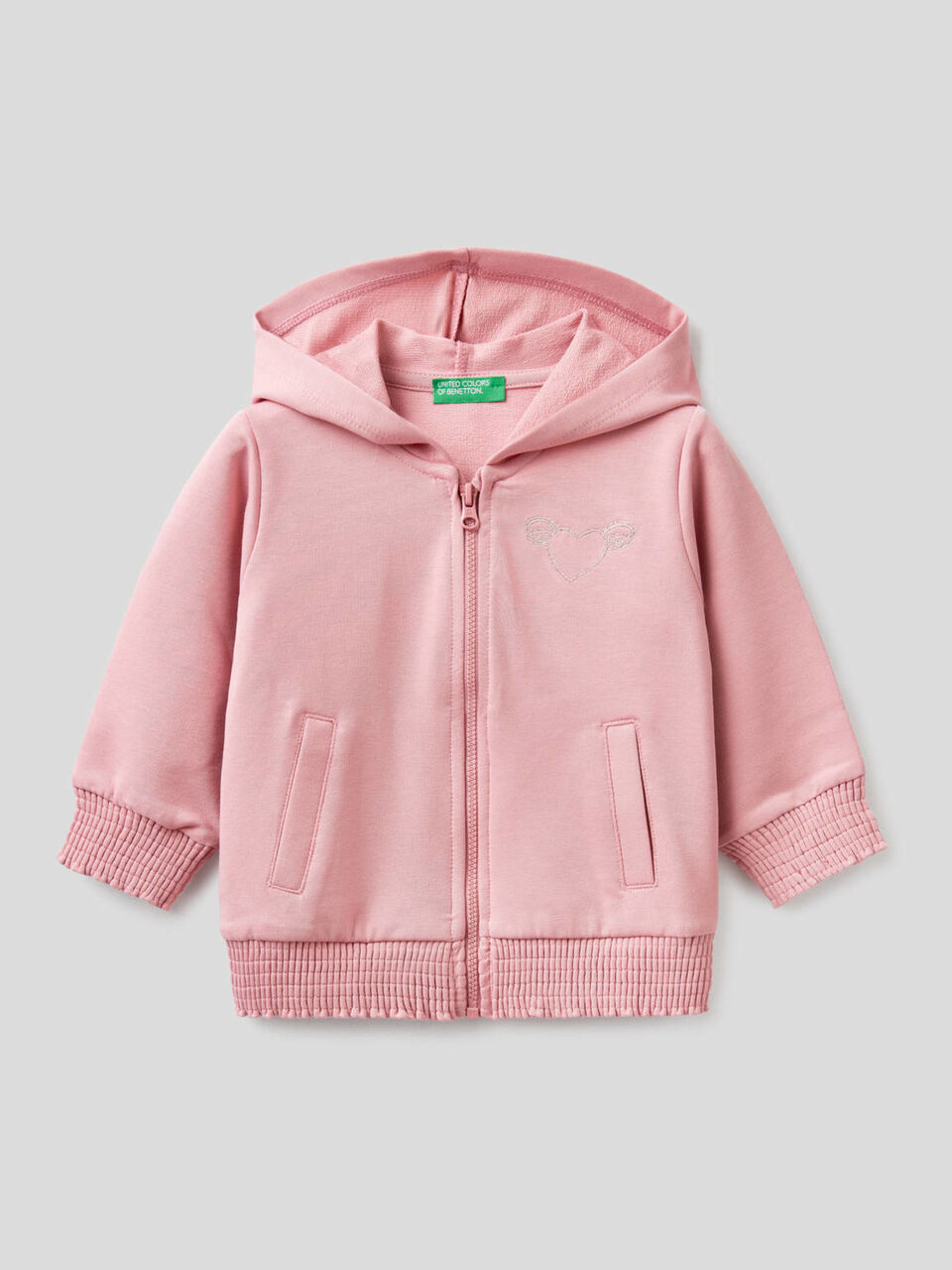 Hoodie in stretch organic cotton image number 1