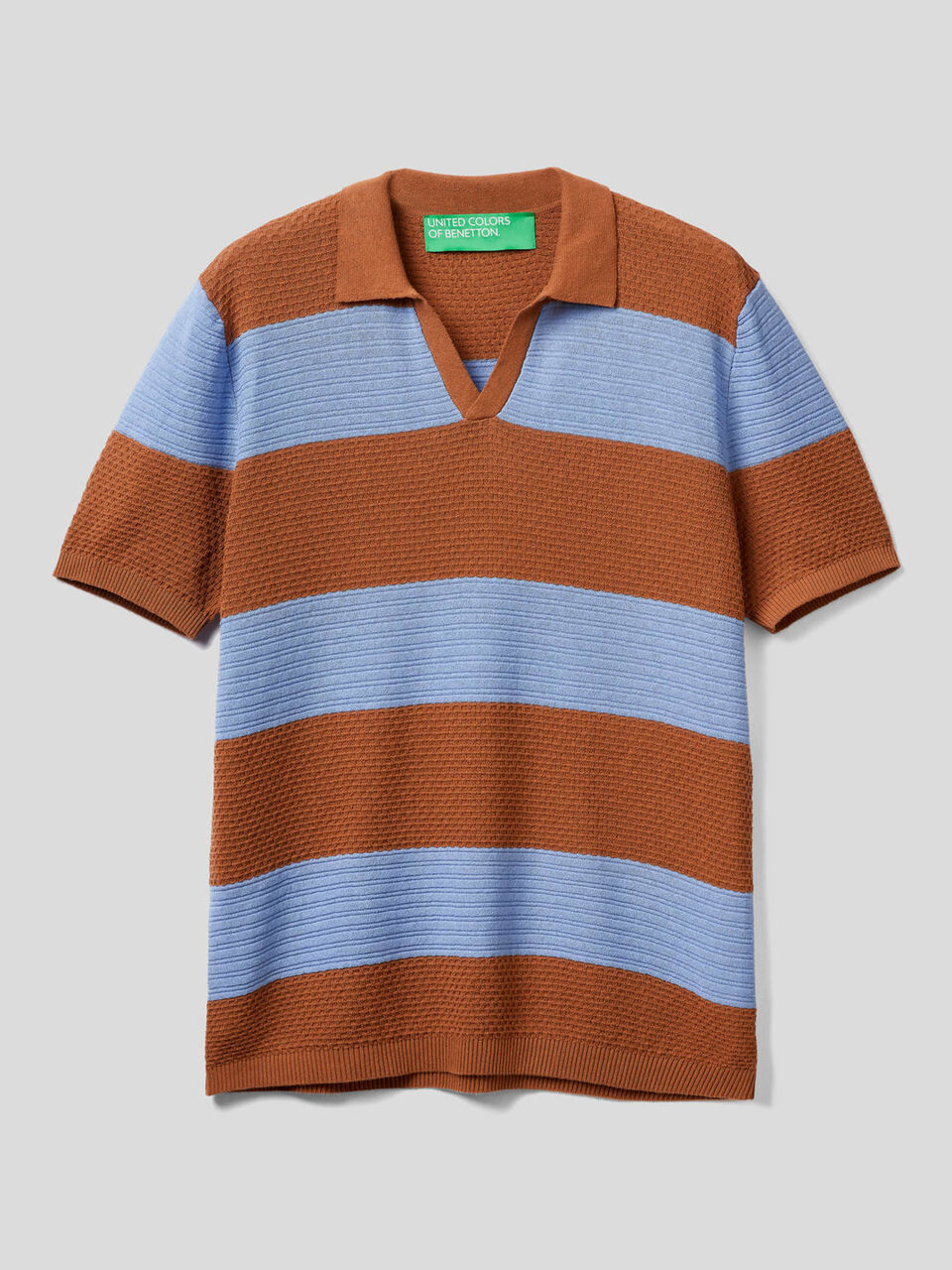 Striped knit polo image number 1