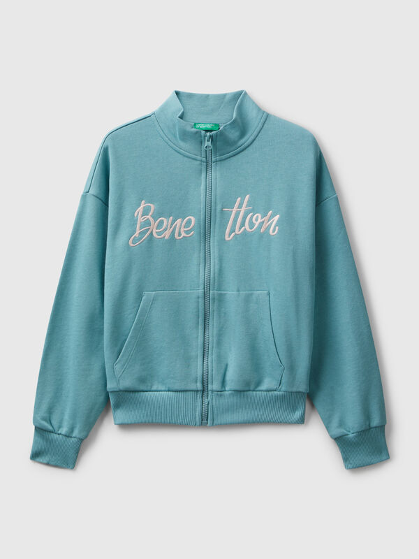 Zip-up sweatshirt with print Junior Girl