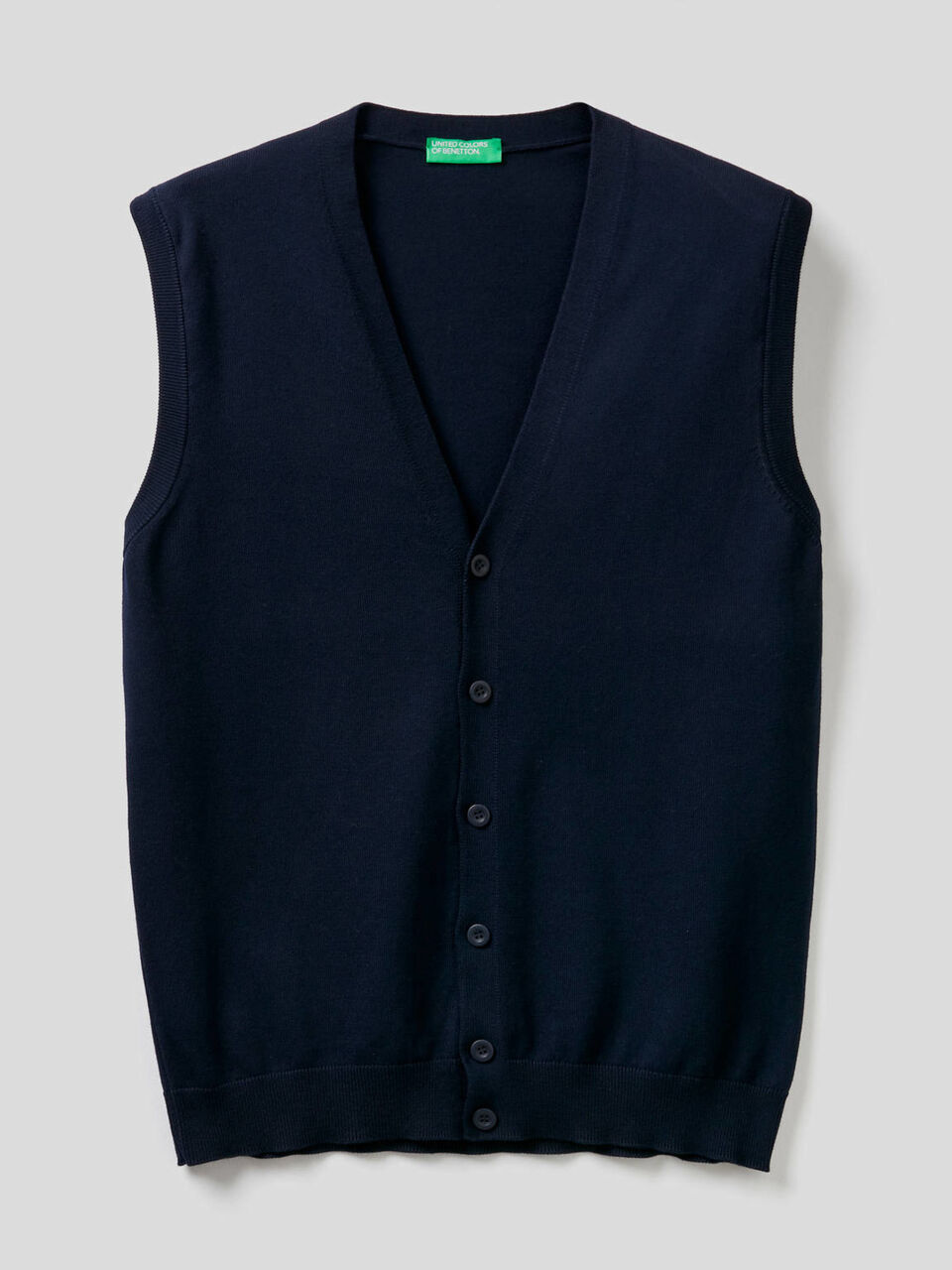 Pure cotton vest with buttons image number 1