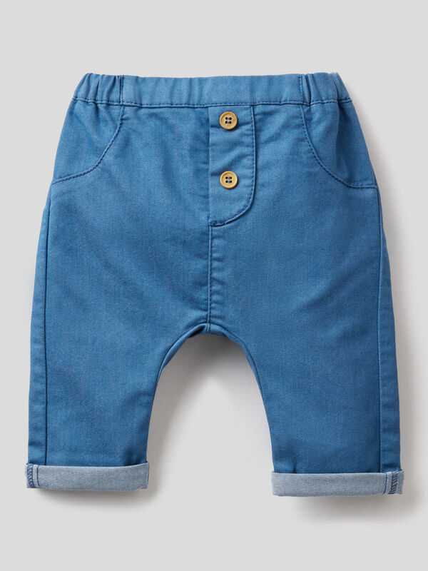 Trousers in stretch cotton blend New Born (0-18 months)