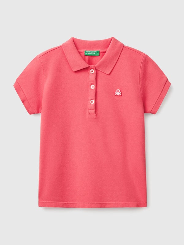 Short sleeve polo in cotton Junior Girl