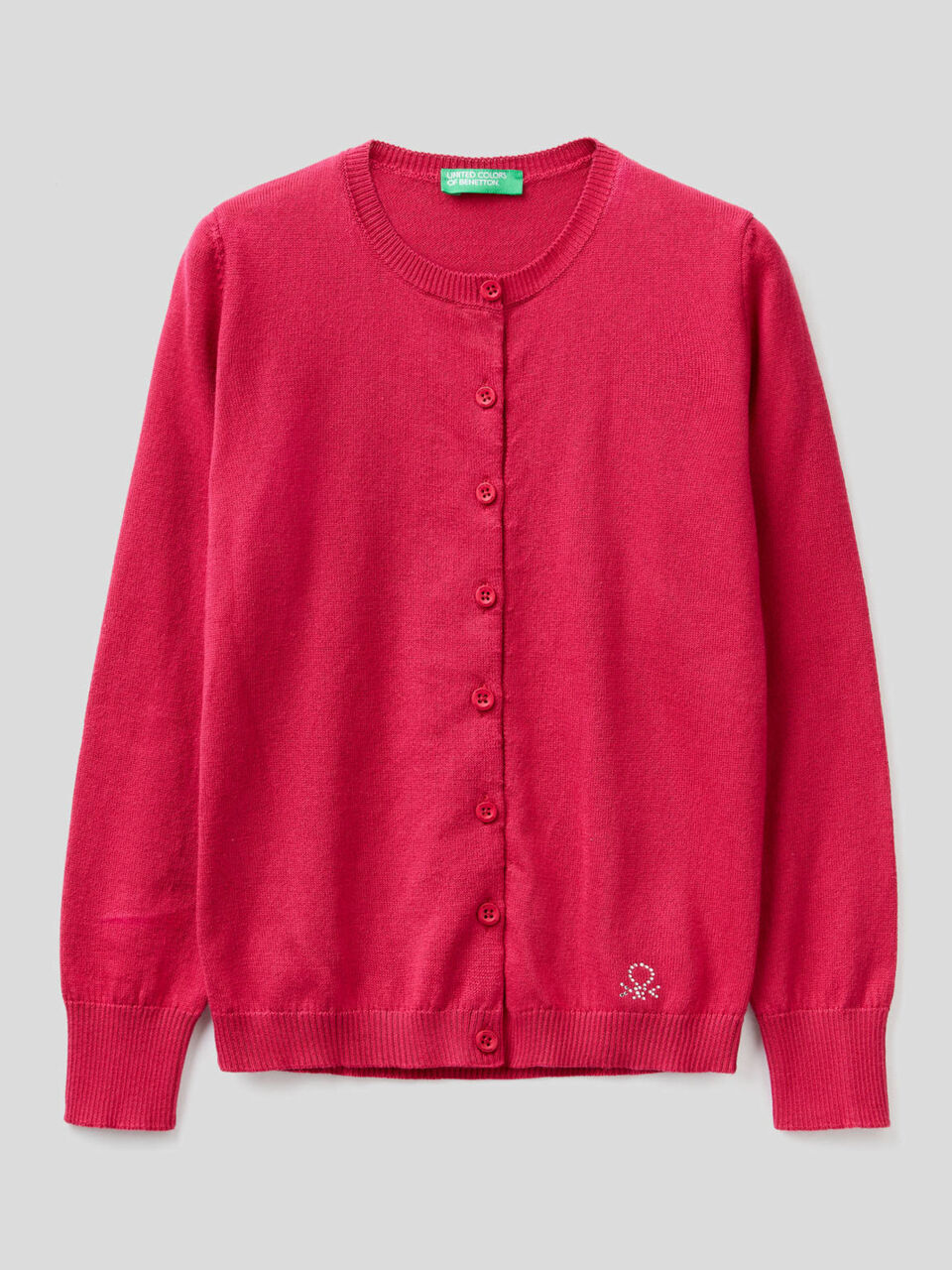 Tricot cardigan in 100% cotton image number 1