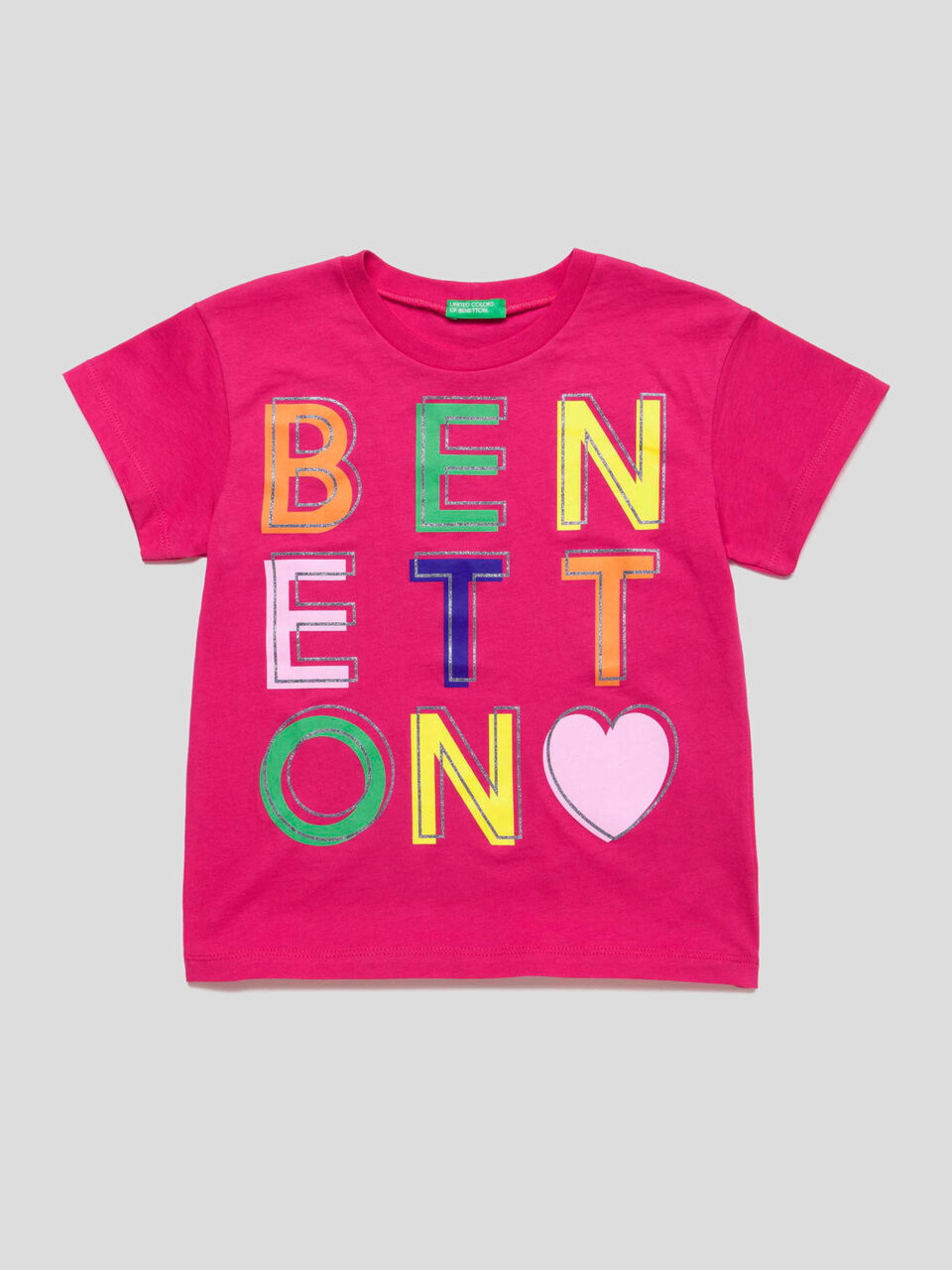 T-shirt with multicolor logo print image number 1