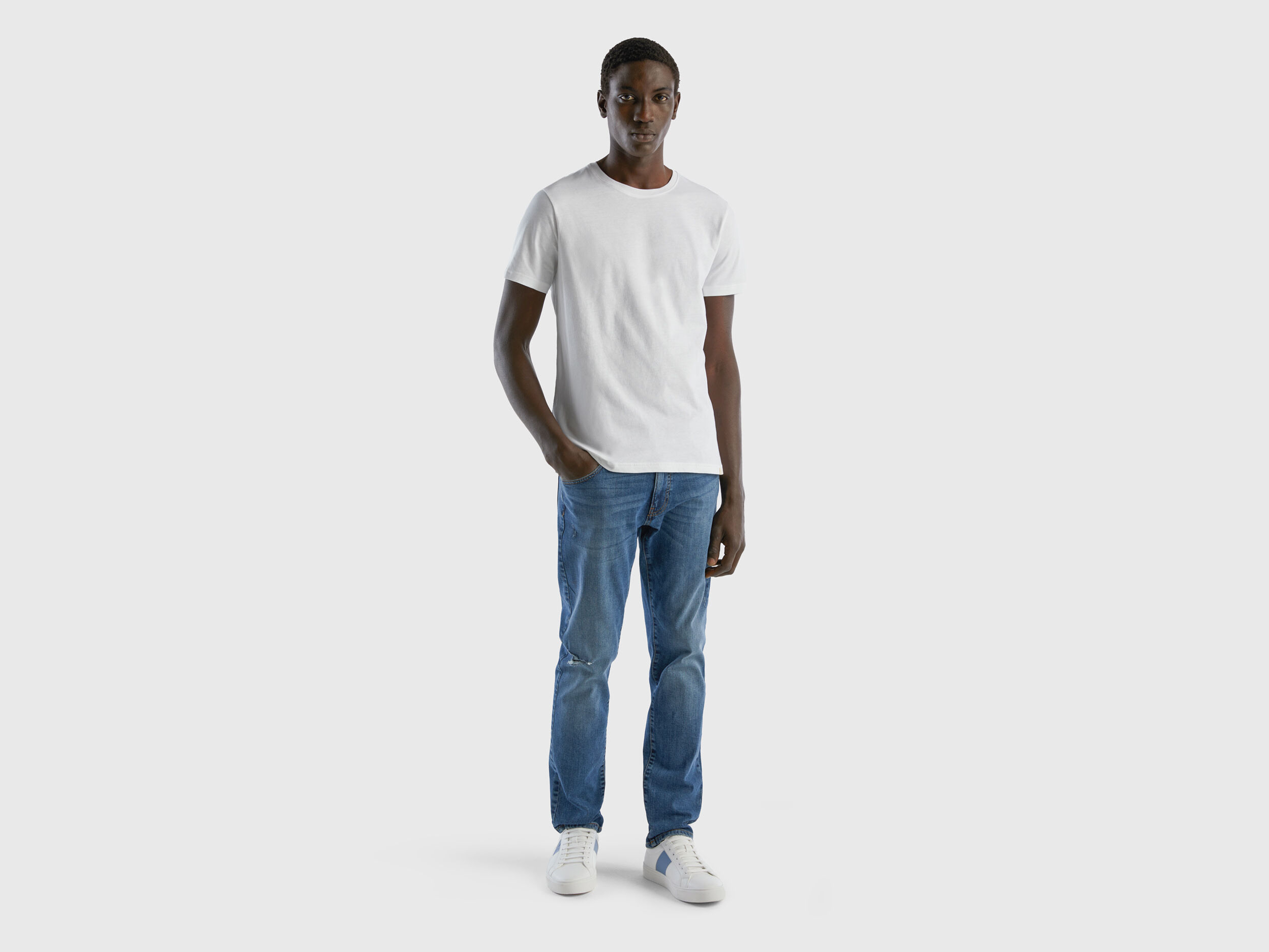 Denim shirt new arrivals white t shirt