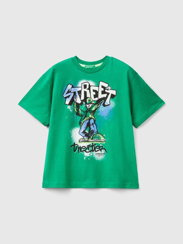 T-shirt with graffiti print Junior Boy