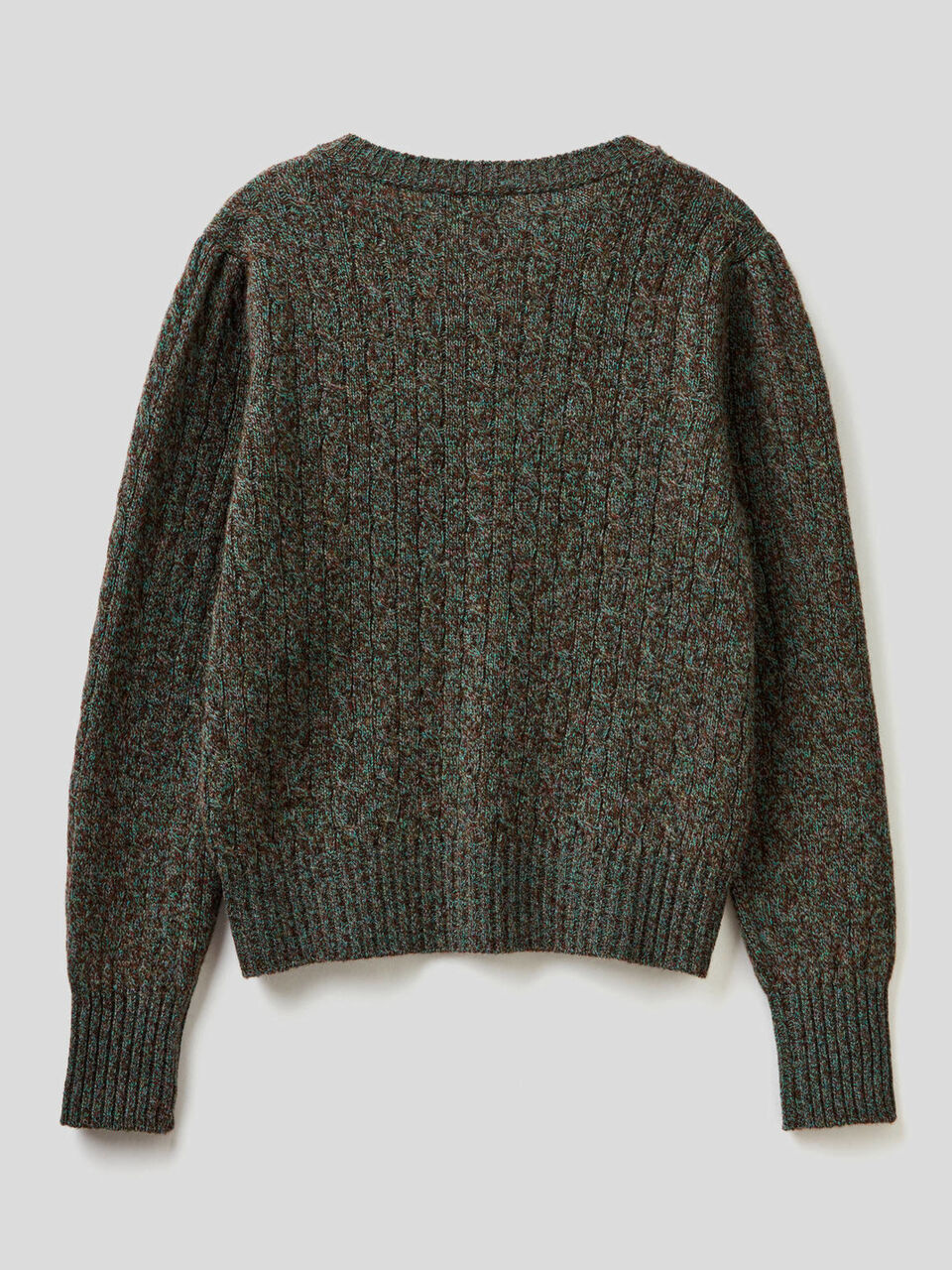 Cable knit cardigan in pure Shetland wool image number 2
