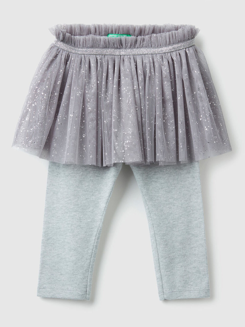 Leggings with tulle skirt image number 1