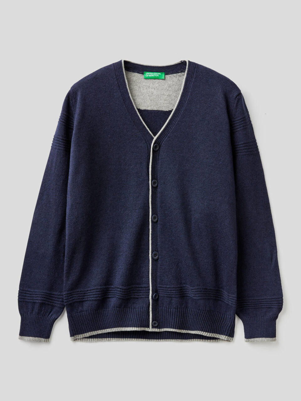 Knit cardigan with patches image number 1