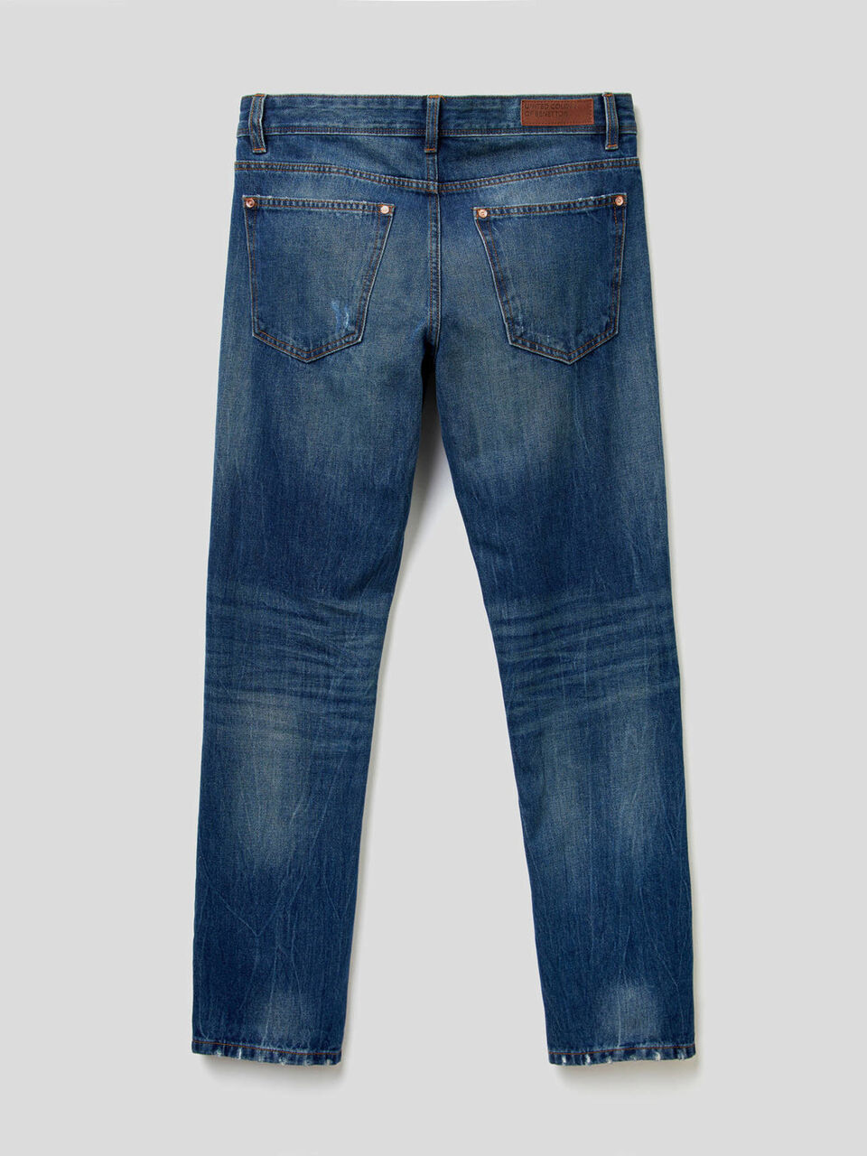 Straight leg 100% cotton jeans image number 2