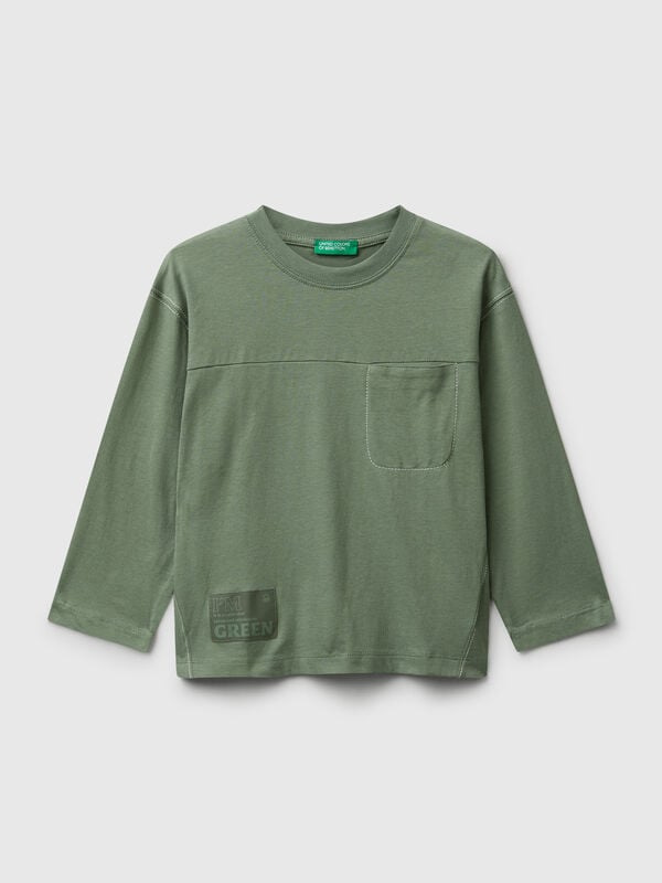 Long sleeve t-shirt with thick print Junior Boy