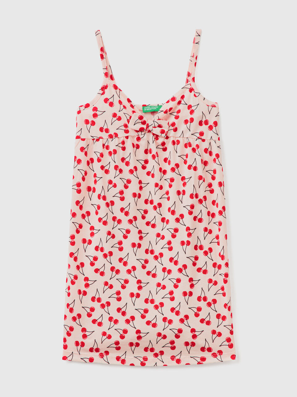 Light pink dress with cherry pattern
