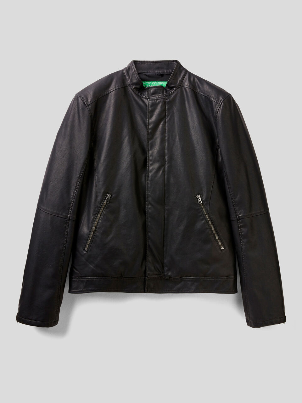 Slim fit jacket in imitation leather image number 1