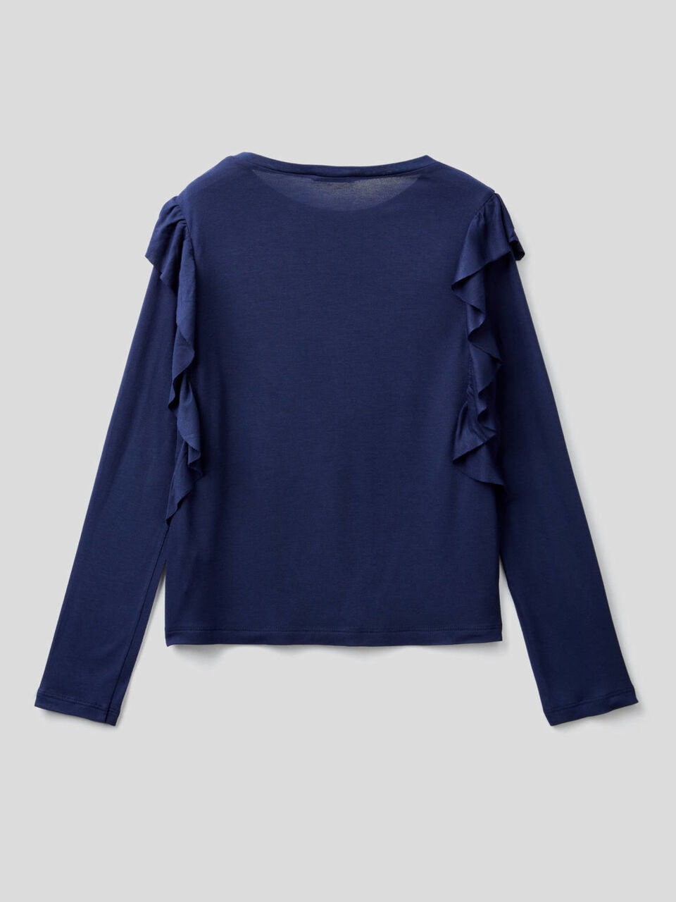 Long sleeve t-shirt with frill image number 2
