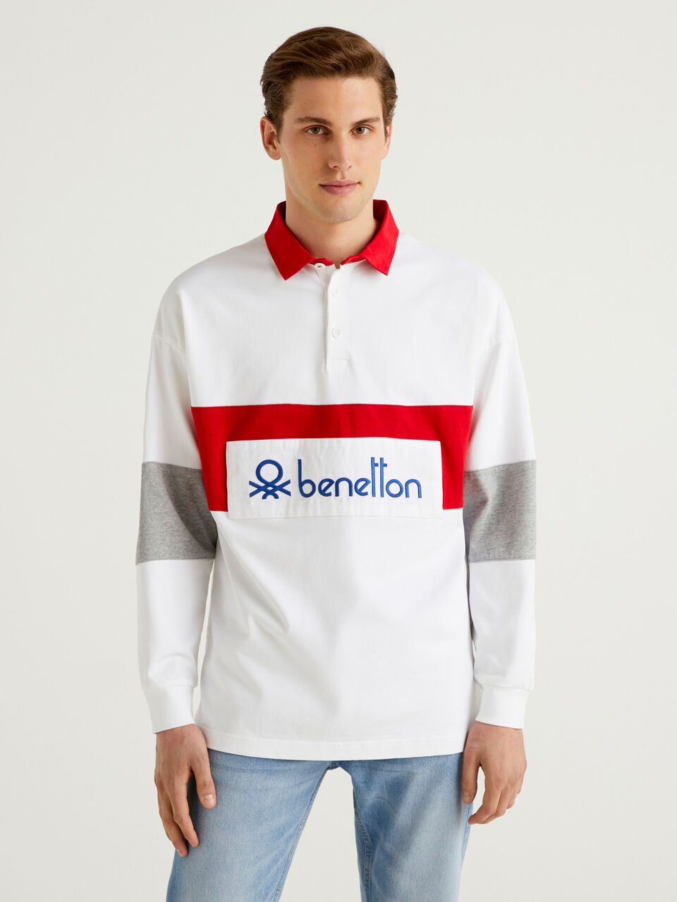 Rugby polo in organic cotton image number null