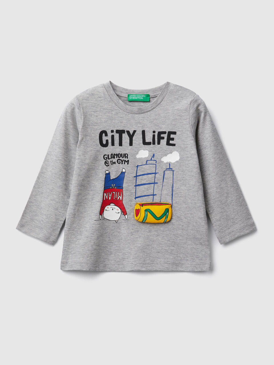T-shirt with print and patches image number 1